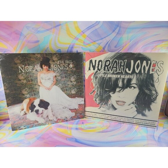 Lot of 2 Norah Jones Records: Little Broken Hearts The Fall